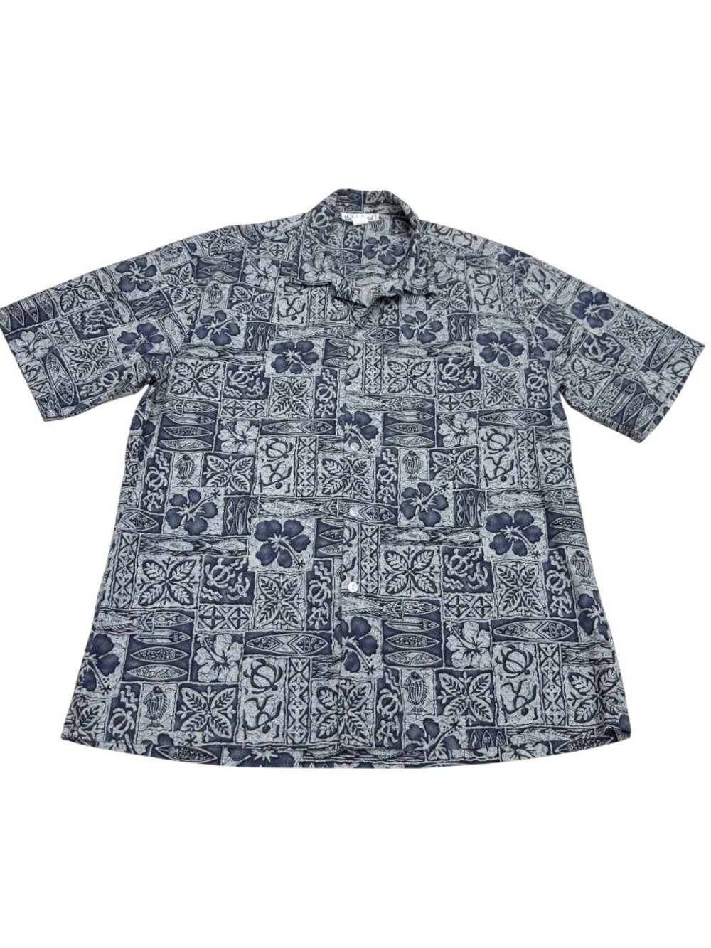 Made in Hawaii 100% Cotton Men's Hawaiian Button Front SS Shirt, Size 3XL